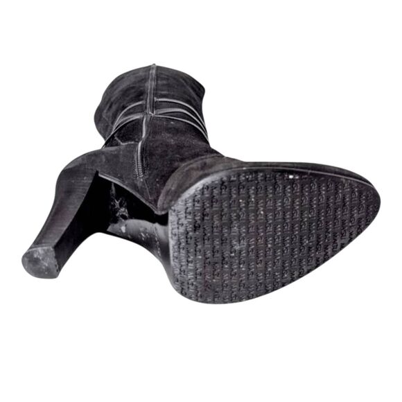 BRUNO MAGLI Black Suede Buckled Over The Knee Boot Size 40 (US Size 10) - Picture 8 of 8